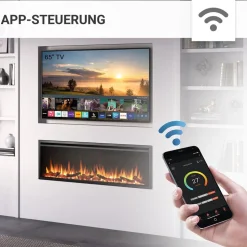 BALDERIA Elektrokamin Atalanta 60 - Einbaukamin mit Heizung 1500 W