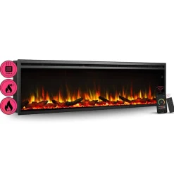 BALDERIA Elektrokamin Atalanta 72 - Einbaukamin mit Heizung 1500 W