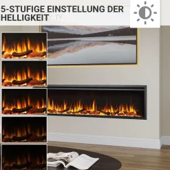 BALDERIA Elektrokamin Atalanta 72 - Einbaukamin mit Heizung 1500 W