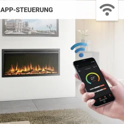 BALDERIA Elektrokamin Atalanta 40 - Einbaukamin mit Heizung 1500 W