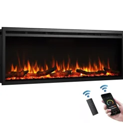 BALDERIA Elektrokamin Atalanta 50 - Einbaukamin mit Heizung 1500 W