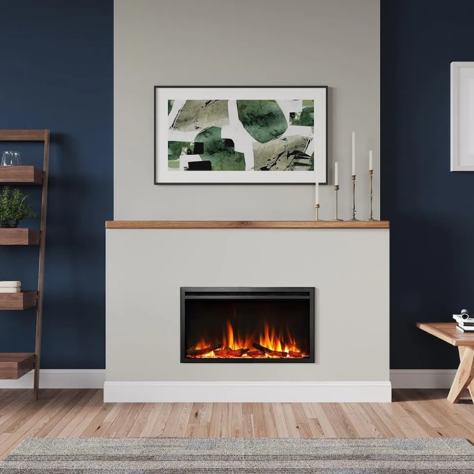 BALDERIA Elektrokamin Atalanta 33 - Einbaukamin mit Heizung 1500 W