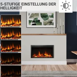 BALDERIA Elektrokamin Atalanta 33 - Einbaukamin mit Heizung 1500 W