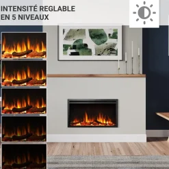 BALDERIA Elektrokamin Atalanta 33 - Einbaukamin mit Heizung 1500 W