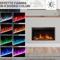 BALDERIA Elektrokamin Atalanta 33 - Einbaukamin mit Heizung 1500 W