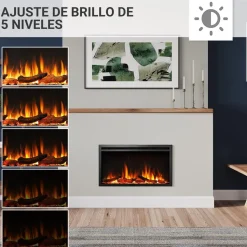 BALDERIA Elektrokamin Atalanta 33 - Einbaukamin mit Heizung 1500 W