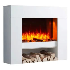 BALDERIA Elektrokamin Naran - Standkamin mit Heizung 2000 W, weiss