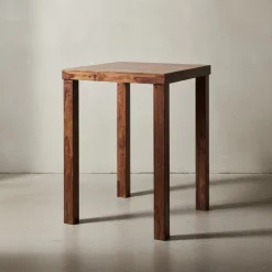 Bartisch – Massivholz, 80x80x110 cm, dunkelbraun, Landhaus-Stil