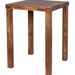 Bartisch – Massivholz, 80x80x110 cm, dunkelbraun, Landhaus-Stil