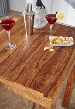 Bartisch – Massivholz, 80x80x110 cm, dunkelbraun, Landhaus-Stil