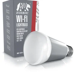 BEARWARE 2x Smarte LED-Leuchte, Wifi Smart Lampe, RGB Farbwechsel dimmbar, E27-Gewinde, 7W, 420 Lumen