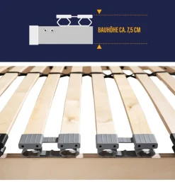 BeCoBeCo Easy Star Lattenrost verstellbar – Individuell anpassbares Kopfteil, ideal für alle Matratzenarten, stabil, langlebig, für hohen Schlafkomfort140 x 200 cm