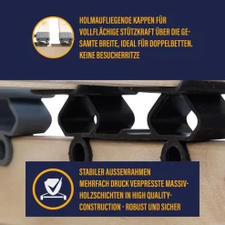 BeCoBeCo Easy Star Lattenrost verstellbar – Individuell anpassbares Kopfteil, ideal für alle Matratzenarten, stabil, langlebig, für hohen Schlafkomfort140 x 200 cm