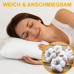 BeCoVario Visco Kopfkissen ergonomisch & wendbar | Nackenstützkissen40 x 80 cm