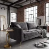 Beistelltisch Alu Gold 44cm Rund Wohnzimmertisch Couchtisch Anstelltisch Metall