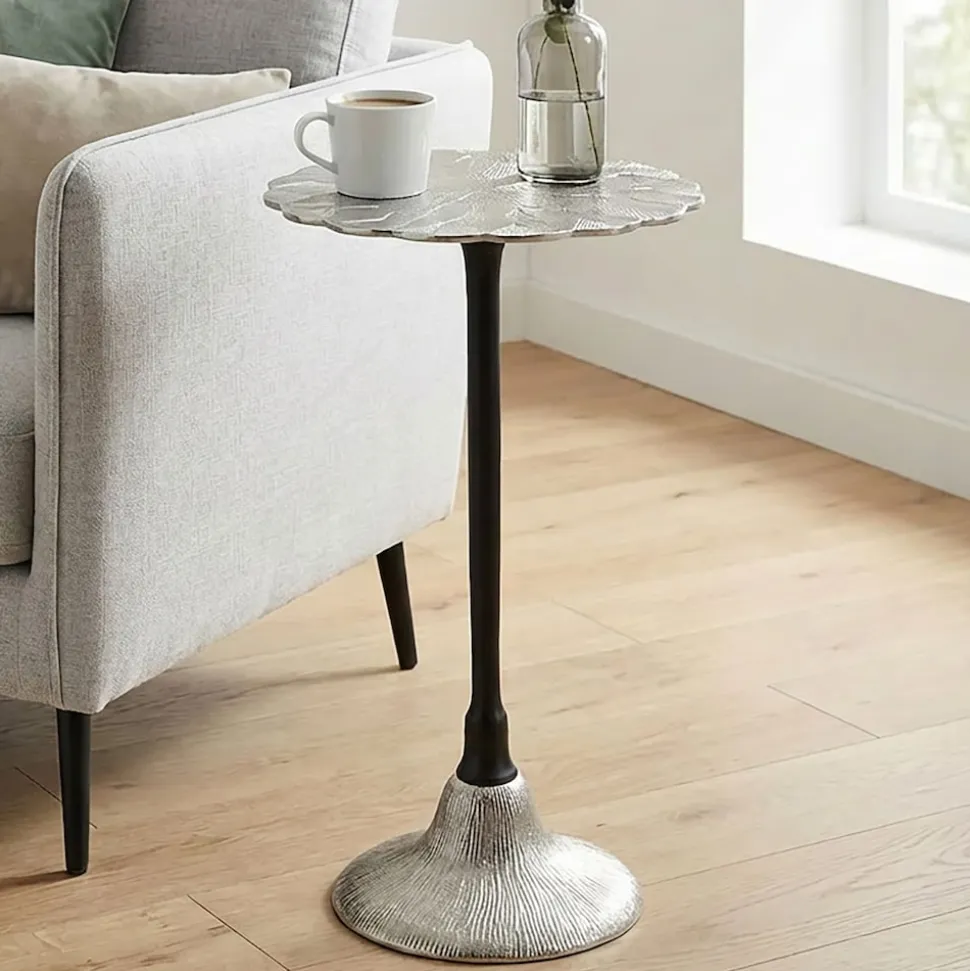 Beistelltisch Aluminium Anstelltisch Metall Wohnzimmertisch Dekotisch Couchtisch