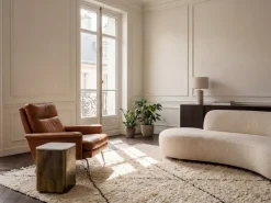 Beistelltisch 33cm mit Marmor Platte weiß Wohnzimmertisch Couchtisch Metall