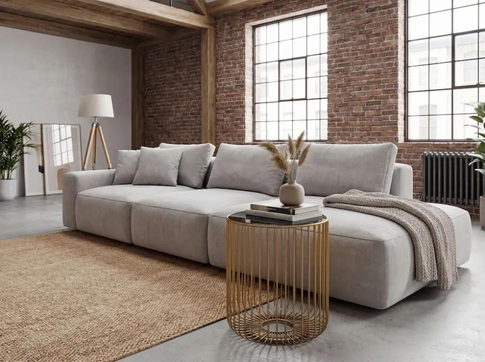 Beistelltisch 40cm Sofatisch Metall Glas Wohnzimmertisch Couchtisch Rund Gold