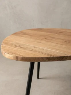 Beistelltisch Set – 2-teilig Akazie Massivholz Metallgestell