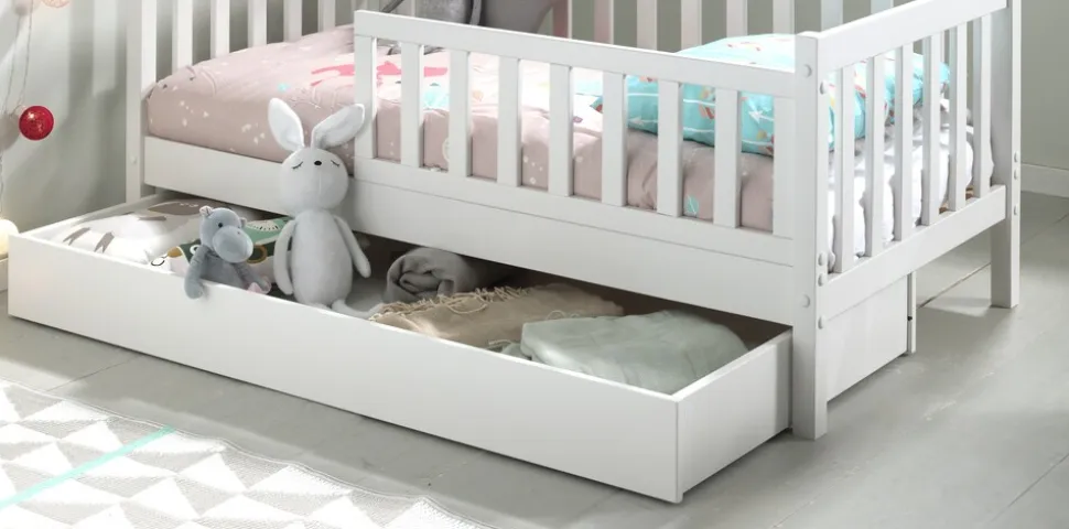 Bettschublade zum Juniorbett, Ausf. MDF weiß lackiert