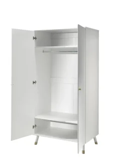 BILLY Jugendzimmer Set 4-tlg. best. aus: Bett 90 x 200 cm, Nachtkonsole, Kleiderschrank 2-trg. und Schubladen Kommode