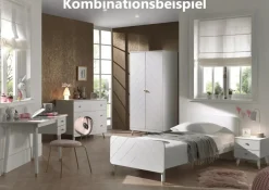 Billy Schreibtisch mit 2 Schubladen, Ausf. Satin Weiß