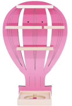 BOARTI Kinderregal Ballon | hängend für Toniebox und Tonie Figuren | Regal | H. 48 x B. 30 x T. 19 | Wandregal Musikbox und Figuren Aufbewahrung mit Magneteinsätzen | Aufbewahrungsregal Holz Heißluftballon