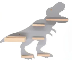 BOARTI Kinderregal Tier Dinosaurier | hängend für Toniebox und Tonie Figuren | Regal | H. 44 x B. 52 x T. 19 | Wandregal Musikbox und Figuren Aufbewahrung mit Magneteinsätzen | Aufbewahrungsregal Holz Dino