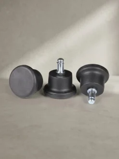 Bodengleiter 5er-Set Polyurethan Schwarz Ø11mm Rund
