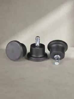 Bodengleiter 5er-Set Polyurethan Schwarz Ø11mm Rund