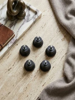 Bodengleiter 5er-Set Polyurethan Schwarz Ø11mm Rund