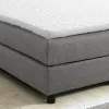 Boxspringbett Boxbett Glenn 1 Hotelbett 140x200 Bonellfederkern Bett Topper hellgrau