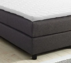Boxspringbett Boxbett Glenn 2 Tablet Hotelbett 140x200 Bett Topper Grau