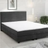 Boxspringbett Boxbett Glenn 2 Hotelbett 140x200 Bett Topper Cordstoff Graphite