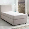 Boxspringbett Hotelbett 90x200 Bonellfederkern Bett Topper Paxos Cordstoff beige