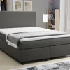 Boxspringbett Hotelbett 140x200 Bonellfederkern Bett mit Topper Paxos 2 grau