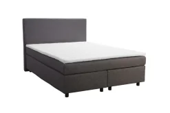 Boxspringbett Hotelbett 140x200 Bonellfederkern Bett mit Topper Paxos 2 grau