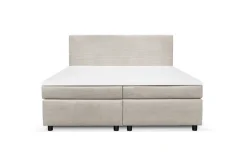 Boxspringbett Paxos Cordstoff Beige 180x200 Hotelbett Bonellfederkern Bett
