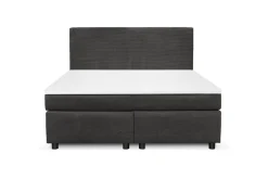 Boxspringbett Paxos Cordstoff Graphite 140x200 Hotelbett Bonellfederkern Bett