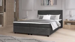 Boxspringbett Paxos Cordstoff Graphite 180x200 Hotelbett Bonellfederkern Bett