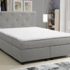 Boxspringbett 140x200 Hotelbett Bonellfederkern Topper Paxos 1 Chester hellgrau