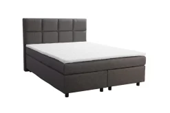Boxspringbett 140x200 Hotelbett Bonellfederkern Bett Topper Paxos 2 Tablet Grau