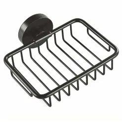 Brillantbad BARK Seifenhalter Messing Schwarz 140x55x125 mm für Bad & Küche >> zum Bohren oder Kleben*