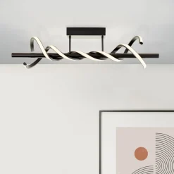 Brilliant Amalie LED Deckenleuchte 80cm schwarz, Metall/Kunststoff, 1x LED integriert, 16 W , (Lichtstrom: 2100lm, Lichtfarbe: 3000K)