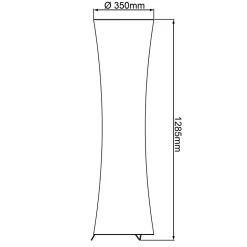 BRILLIANT Lampe Becca Standleuchte weiß | 2x A60, E27, 60W, geeignet für Normallampen (nicht enthalten) | Mit Fußschalter