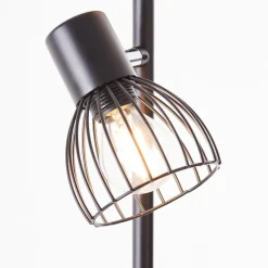 BRILLIANT Lampe, Blacky Standleuchte 3flg schwarz matt, 3x D45, E14, 25W, Mit Fußschalter