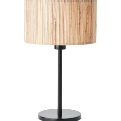 BRILLIANT Lampe, Wimea Tischleuchte schwarz/natur, 1x A60, E27, 52W, Mit Schnurzwischenschalter