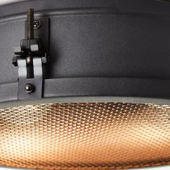 BRILLIANT Lampe, Zois Deckenleuchte 34cm schwarz korund, Metall, 2x A60, E27, 28W,Normallampen (nicht enthalten)