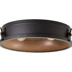 BRILLIANT Lampe, Zois Deckenleuchte 42cm schwarz korund, Metall, 2x A60, E27, 28W,Normallampen (nicht enthalten)