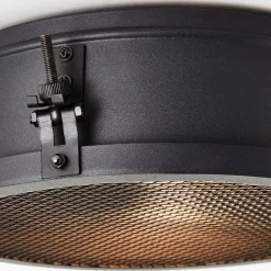 BRILLIANT Lampe, Zois Deckenleuchte 30cm schwarz korund, Metall, 1x A60, E27, 28W,Normallampen (nicht enthalten)